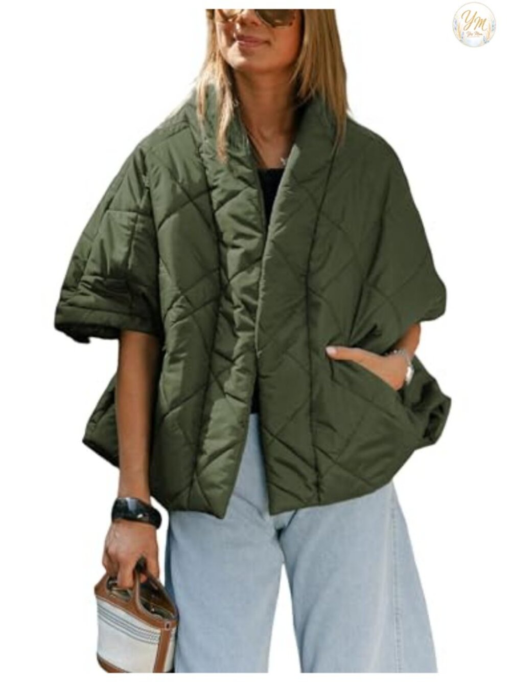 Women's Quilted Puffer Vest Lightweight Cap Sleeve Zip Up Casual